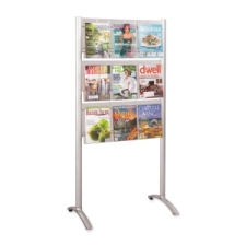 SAF4135SL - Safco 9-Pocket Magazine Floor Stand