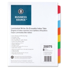 BSN20075 - Business Source Laminated Write-On Tab Indexes