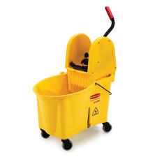 RUB757788YEL - Rubbermaid WaveBrake Down Press Combo Mop Bucket