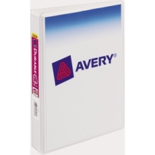 AVE17116 - Avery&reg; Mini Durable View Binder, 1" Round Rings, 175-Sheet Capacity, 5-1/2" x 8-1/2", DuraHinge(R), White (17116)