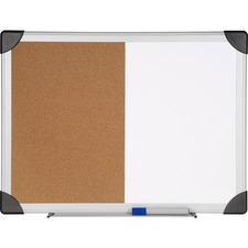LLR19290 - Lorell Dry Erase Aluminum Frame Cork Combo Boards