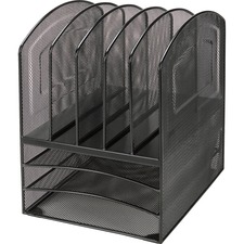 LLR95255 - Lorell Steel Mesh 3/5 Tray Desktop Organizer
