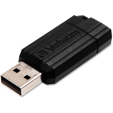 VER49065 - Verbatim 64GB Pinstripe USB Flash Drive - Black