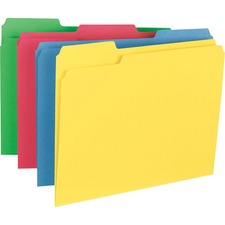 BSN16517 - Business Source 1/3-cut Tab Heavyweight Color File Folders