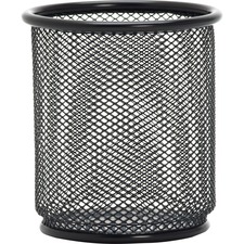 LLR84149 - Lorell Black Mesh/Wire Pencil Cup Holder