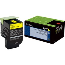 LEX70C10Y0 - Lexmark 701Y Toner Cartridge