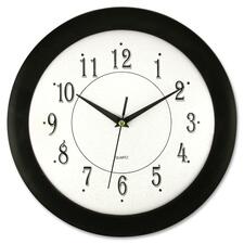 AOP6424 - Artistic 12" Black Frame Round Wall Clock