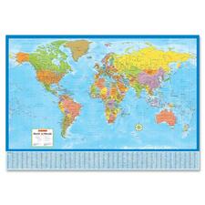 CCC80011 - CCC Laminated Bilingual World Wall Map