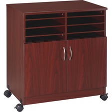 LLR60266 - Lorell 2-Door Mobile Machine Stand with Sorter