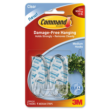 MMM17091CLRC - Command Clear Medium Hooks with Clear strips