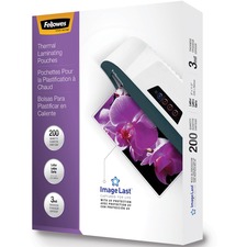 FEL5244101 - Fellowes Thermal Laminating Pouches - ImageLast&trade;, Jam Free, Letter, 3mil, 200 pack