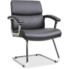 LLR20019 - Lorell Sled Base Leather Guest Chair