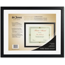 FST83914 - First Base Black Floating Certificate Frame