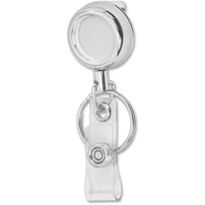 MGENPRSMALL - Merangue Chrome-finish Metal Badge Reel