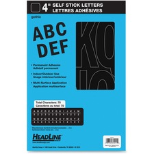 USS32411 - Headline Black Vinyl Stick-on Letters
