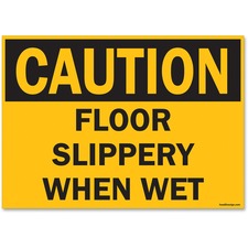 USS5494 - U.S. Stamp & Sign OSHA Slippery When Wet Sign