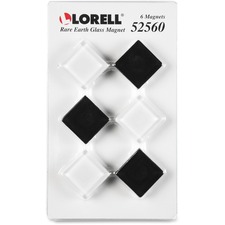 LLR52560 - Lorell Square Glass Cap Rare Earth Magnets