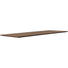 LLR59610 - Lorell Electric Height-Adjustable Walnut Knife Edge Tabletop