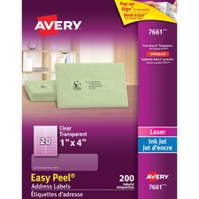 AVE7661 - Avery&reg; 1"x4" Easy Peel Address Labels