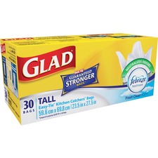 CLO30221FRM1 - Glad Easy-Tie Tall White Kitchen Catchers Bags