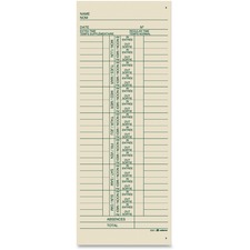 TOP9351250 - TOPS Time Card