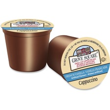 ONR77022 - Grove Square 1-Cup Fr. Vanilla Cappuccino K-Cup