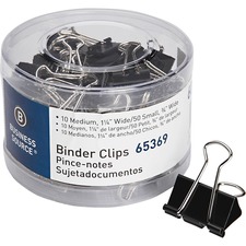 BSN65369 - Business Source Small/Medium Binder Clips Set