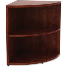 LLR69892 - Lorell Essentials Series Cherry Laminate Corner Bookcase