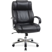 LLR99845 - Lorell Big and Tall Leather Chair with UltraCoil Comfort