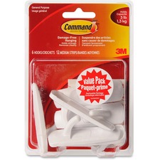 MMM17001CVP - Command Medium Hooks Value Pack, 17001C-VP