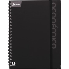 VLB545025 - Norma Academico Double Coiled Notebook with Elastic Closure and Hard Cover
