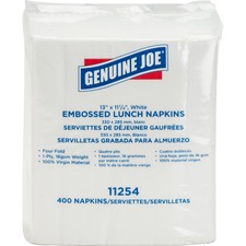 GJO11254PK - Genuine Joe 1-ply Embossed Lunch Napkins