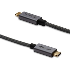 VER99674 - Verbatim USB-C to USB-C Cable - 47 in. Braided Black