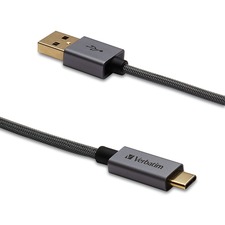 VER99675 - Verbatim USB-C to USB-A Cable - 47 in. Braided Black