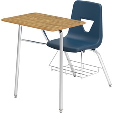 LLR99914 - Lorell Rectangular Medium Oak Top Student Combo Desks - 2/CT