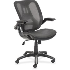 LLR48774 - Lorell Mesh Back Chair with Flip-Up Arms