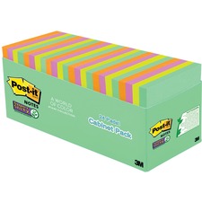 MMM65424SSMIA - Post-it&reg; Miami Super Sticky Notes Cabinet Pack