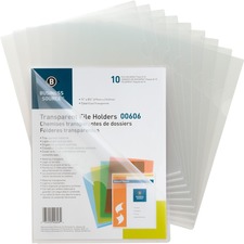 BSN00606 - Business Source Transparent Poly File Holders