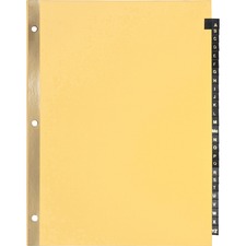BSN01181 - Business Source A-Z Black Leather Tab Index Dividers