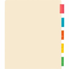 BSN02073 - Business Source Color Tab Pocket Binder Dividers
