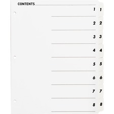 BSN05853 - Business Source Table of Content Quick Index Dividers