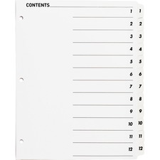 BSN05855 - Business Source Table of Content Quick Index Dividers