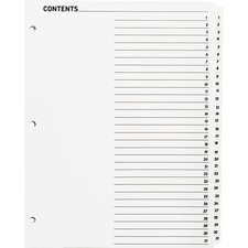BSN05859 - Business Source Table of Content Quick Index Dividers