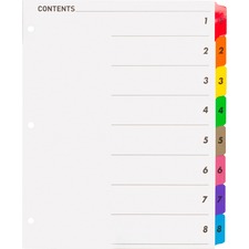 BSN21901 - Business Source Table of Content Quick Index Dividers