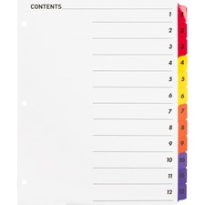 BSN21903 - Business Source Table of Content Quick Index Dividers