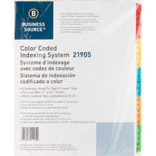 BSN21905 - Business Source A-Z Tab Table of Contents Index Dividers