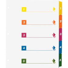 BSN21908 - Business Source Color-coded Table of Contents/Tabs Index Dividers