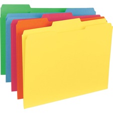 BSN21274 - Business Source 1/3-Cut Tab Colored File Folders