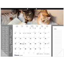 BLIC194115B - Blueline 2019 Monthly Desk Pad Furry Collection