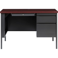 LLR66949 - Lorell Fortress Series Mahogany Laminate Top Desk